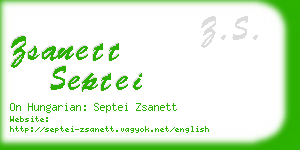 zsanett septei business card